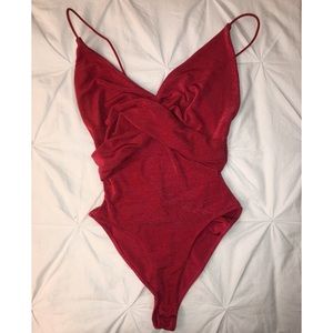 Magenta Criss Cross Bodysuit